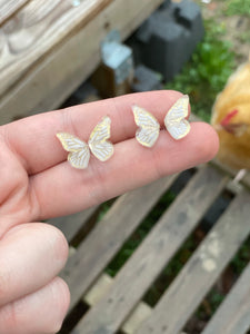 Gilded Butterfly Duets  ( For multiple piercings- set of 4 studs)